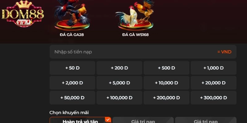 Các Phương Thức Nạp Tiền tại Dom88